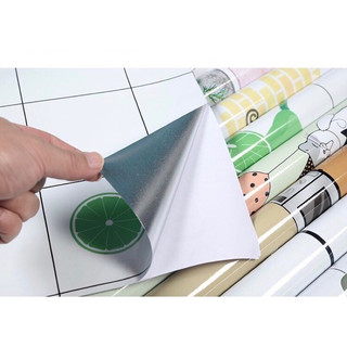Cuộn 10M Giấy Decal dán bếp, dán tường, tủ tráng nhôm khổ rộng 60 cm chống dầu mỡ chịu nhiệt độ cao mã TD05