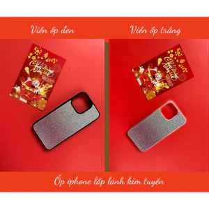 Ốp iphone lấp lánh ánh bạc và ánh hồng