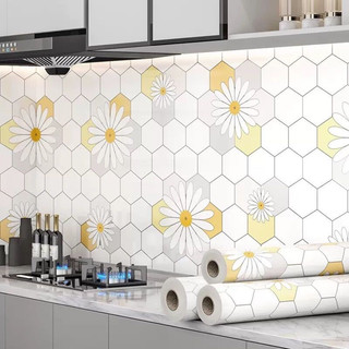 Cuộn 10m Giấy dán bếp tráng nhôm khổ rộng 60 cm chống nước, chịu nhiệt độ cao mã QD01A