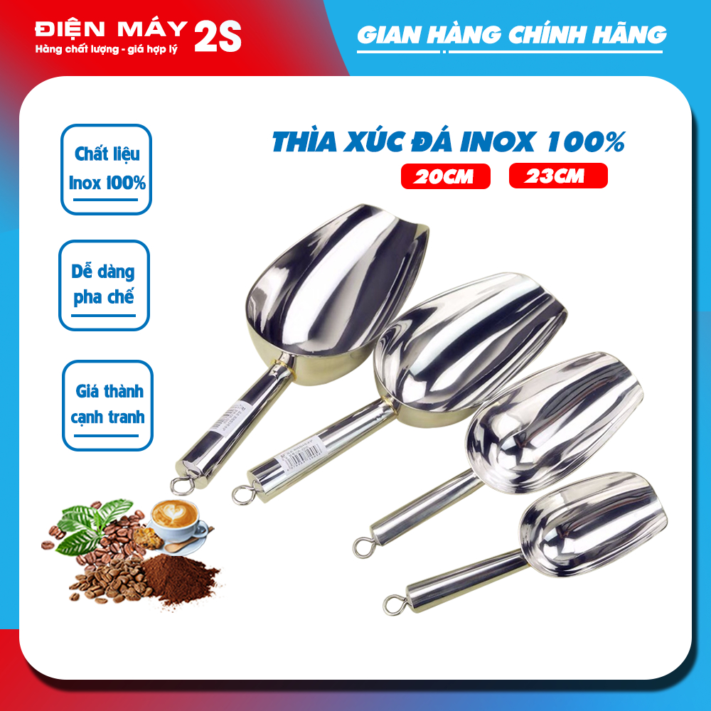 [HCM-Hàng sẵn] Vá Xúc Đá - Muỗng Xúc Đá Inox - Muôi xúc đá inox - Dụng ...