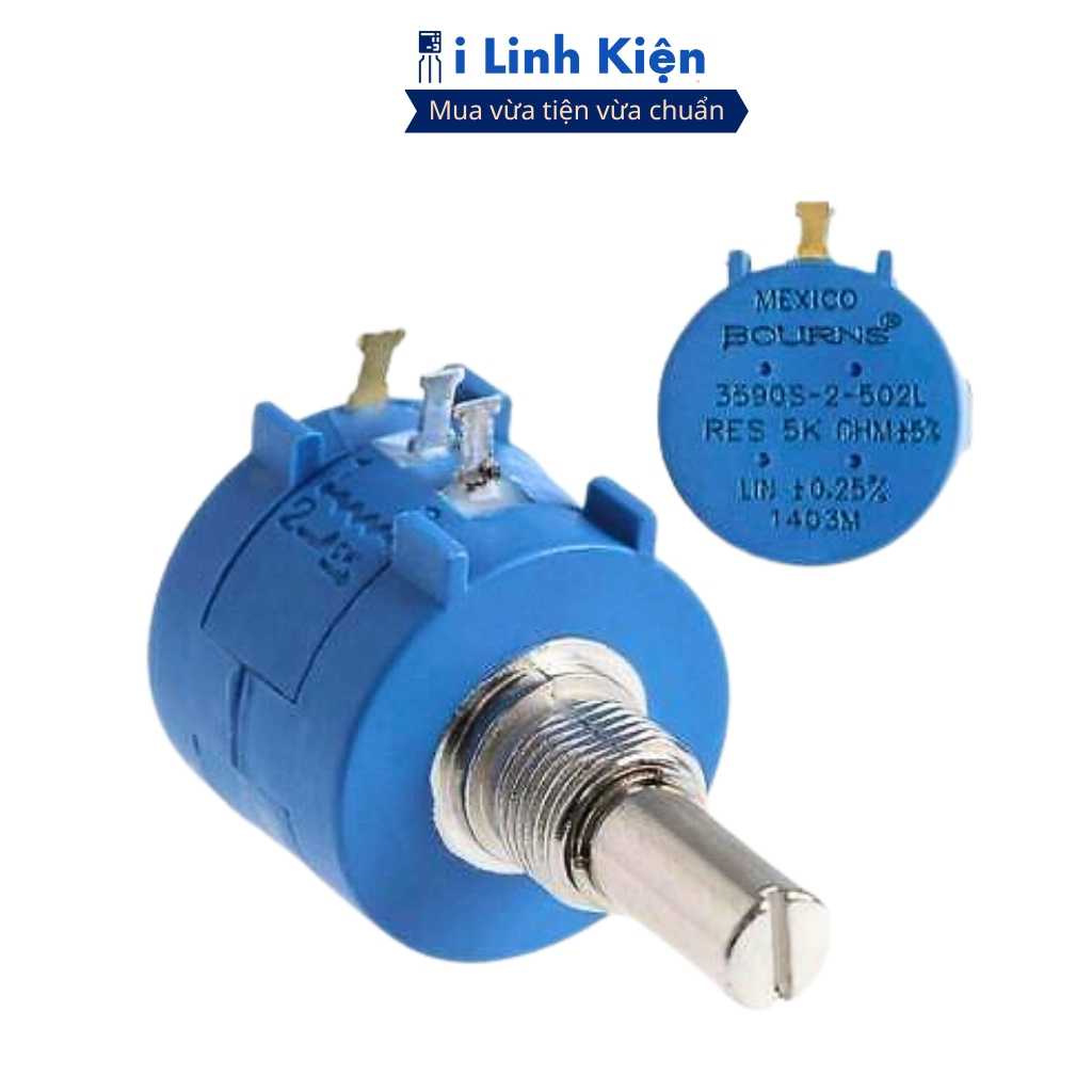 Chiết áp đơn 5K 3590S-2-502L 2W xoay nhiều vòng chính hãng ilinhkien