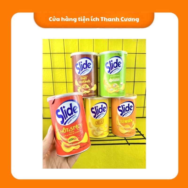 Bim bim Snack khoai tây lon Slide lọ 65g | Shopee Việt Nam