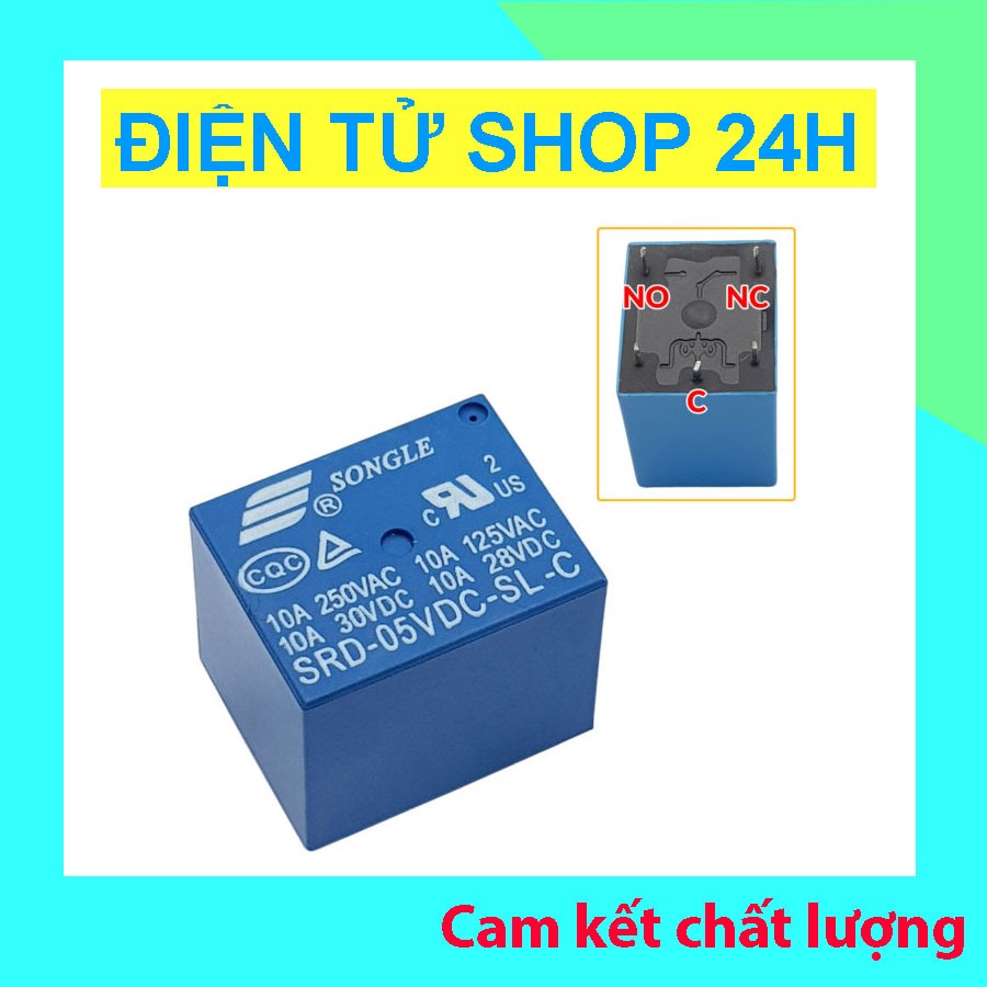 Relay 5 chân 10A (5v / 12v) - Relay đơn - rowle 5 chân | Shopee Việt Nam