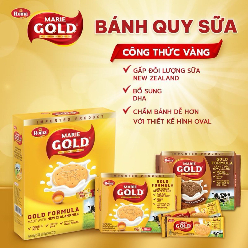 [CHÍNH HÃNG] Bánh quy sữa Roma Marie Gold 220g | Shopee Việt Nam