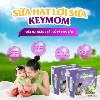 SỮA HẠT LỢI SỮA 3 VỊ KEYMOM, Giúp Sữa Về Nhanh, Nhiều, Đặc, Thơm, Hộp 25 Gói