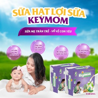 SỮA HẠT LỢI SỮA 3 VỊ KEYMOM, Giúp Sữa Về Nhanh, Nhiều, Đặc, Thơm, Hộp 25 Gói