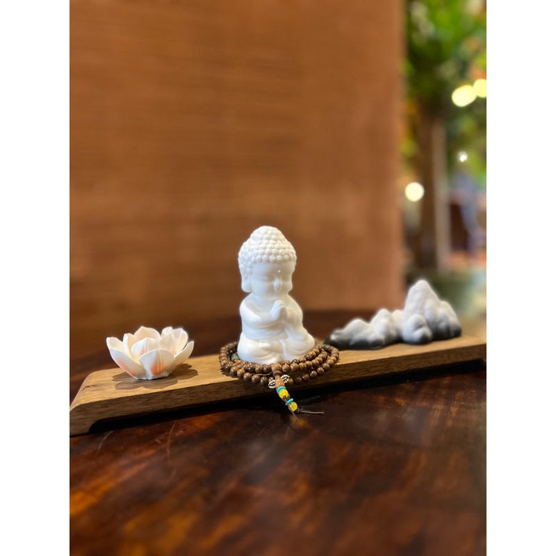 Bộ Tượng Phật Chibi Mini Bằng Gốm, Tượng Phật Chibi An Vui, Tượng Phật Phong Thuỷ , Bàn Làm Việc, Bàn Trà