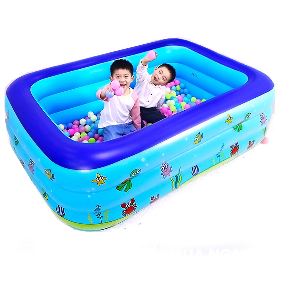 Hồ bơi phao, bể bơi mini KAW 3 Tầng, Thành Cao, Chống Trượt