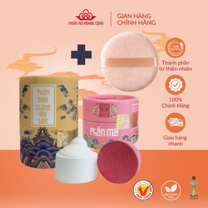 Ảnh Combo Phấn Nụ Trắng Má Hồng Phấn Nụ Hoàng Cung 20g 1