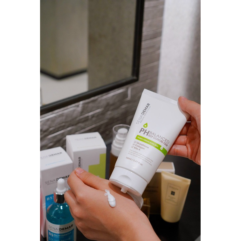 Sữa rửa mặt Sena demar PH balanced deep cleansing foam 150ml - hạn 2028 Hàn Quốc sữa rửa mặt senademar  IS268