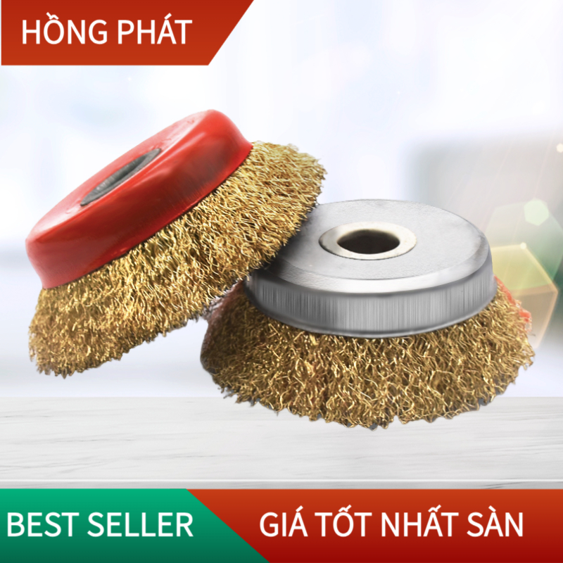 Chổi đánh rỉ sắt dành cho máy mài cầm tay 100mm/ Polishing pad for ...