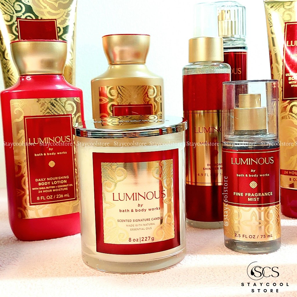 Luminous- Trọn bộ Xịt thơm Sữa tắm Dưỡng thể Kem tay Chăm