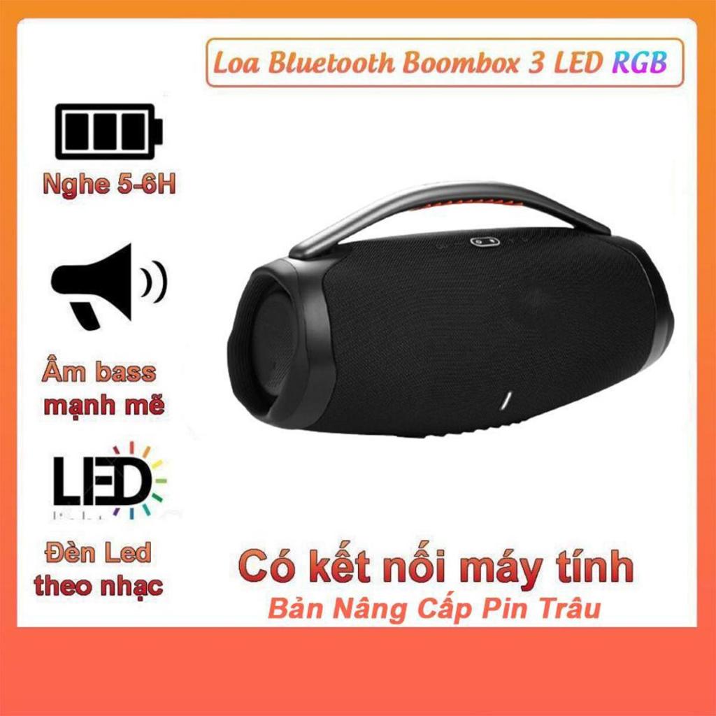 Loa Bluetooth BOOMBOX 3 Cao Cấp (Bản Nâng Cấp) LED RGB 7 Màu, Loa Cộng ...