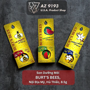 [Hàng Nội Địa Mỹ] Son Dưỡng Burt's Bees, Hủ Thiếc 8.5g, Son Dưỡng Burt s Bees Được Sản Xuất Hoàn Toàn Tự Nhiên - Az9193