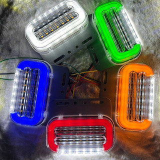 Combo 4 Đèn sườn chữ C. Đèn hông soi lốp nháy điện 12v và 24v dành cho ô tô, xe tải.