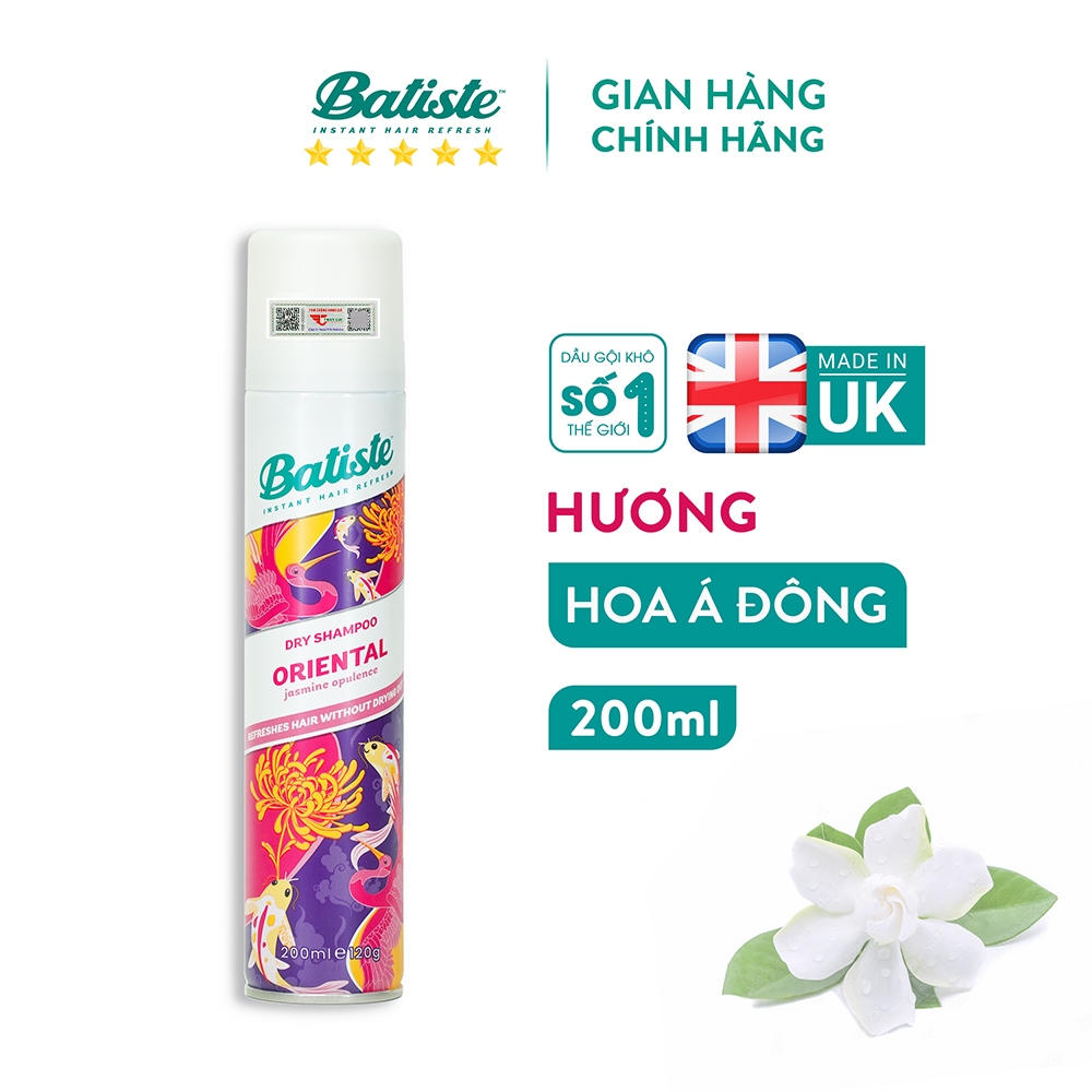 Ảnh Dầu Gội Khô Batiste Hương Hoa Á Đông Sang Trọng Quý Phái - Batiste Dry Shampoo Pretty & Opulent Oriental 200ml 2