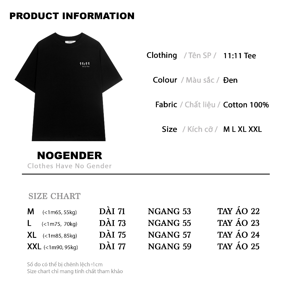 "11:11 ONLY YOU" TEE | FORM OVERSIZE