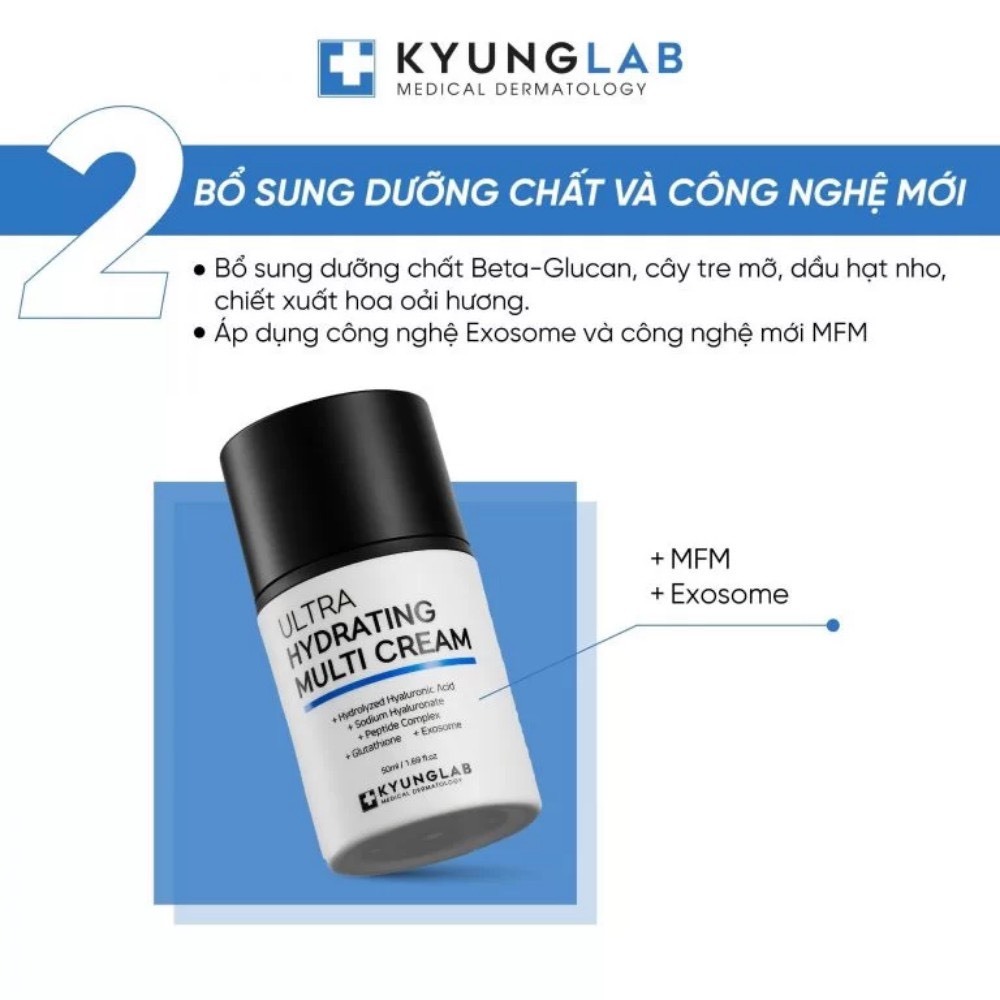 Kem dưỡng ẩm KYUNGLAB ULTRA HYDRATING MULTI CREAM 50ML phục hồi, Da căng bóng mịn màng, đủ ẩm