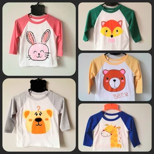 Áo lẻ COTTON dài tay cho bé 6 -16kg mặc rộng rãi, vải mềm mát, giặc máy tốt
