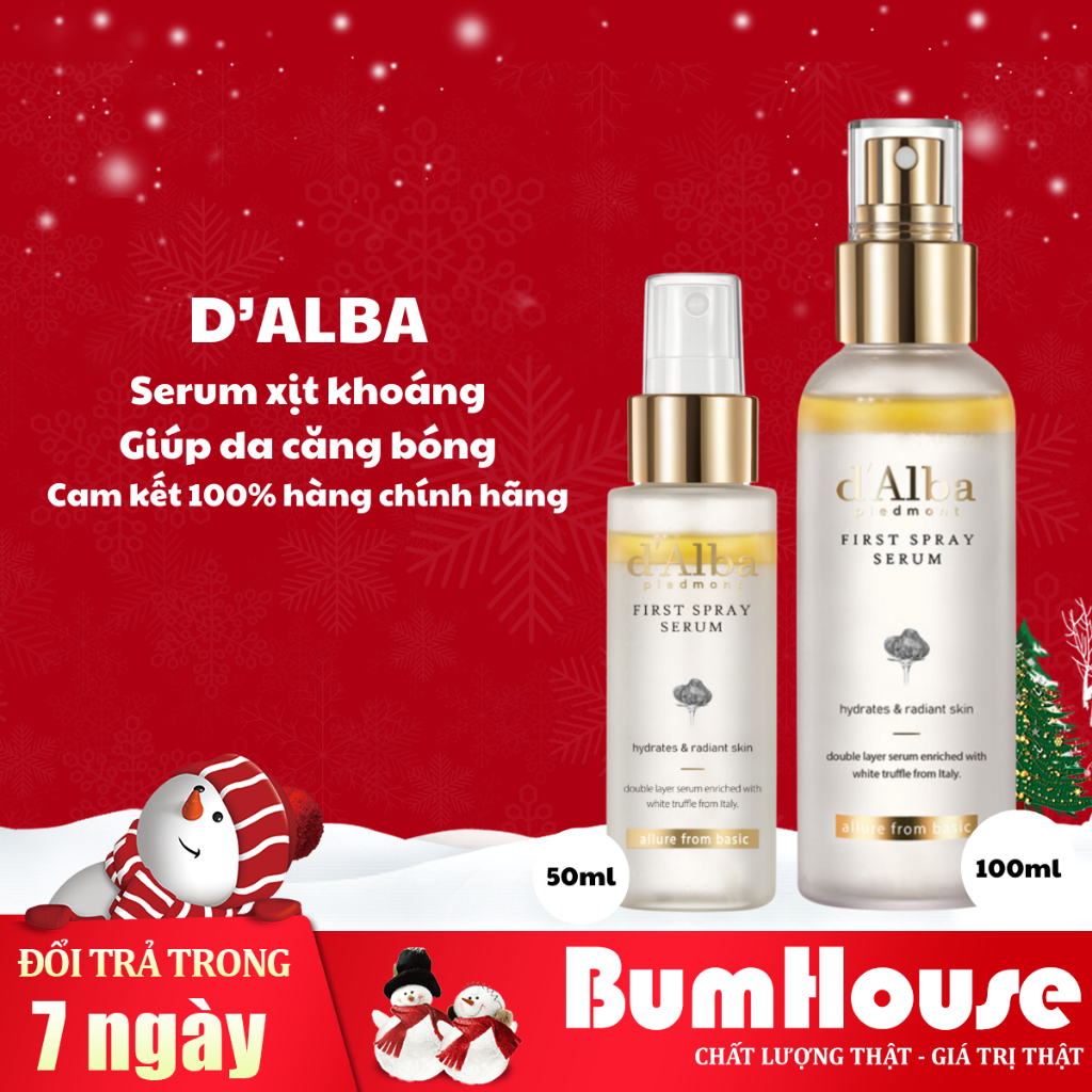 Serum dạng xịt khoáng d'Alba căng bóng da First Spray Serum 50ml/100ml ...