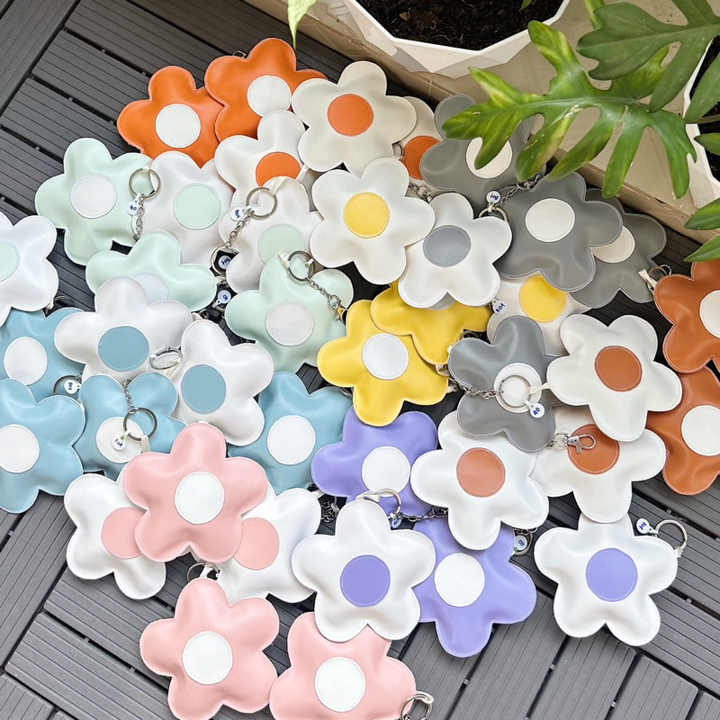 Charm/Keychain Móc khoá hoa vải da, phụ kiện treo túi | Shopee Việt Nam