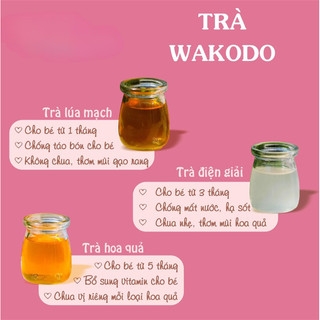 TRÀ WAKODO NHẬT BẢN CHO BÉ ĐỦ VỊ ĐIỆN GIẢI, HOA QUẢ, LÚA MẠCH