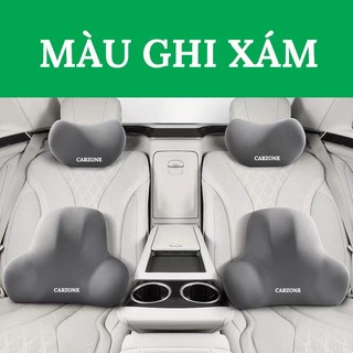 Gối Tựa Đầu Và Lưng Ô Tô CARZONE Bằng Cao Su Non Mềm Mại, Êm Ái Chống Đau Mỏi Khi Đi Xe