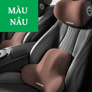 Gối Tựa Đầu Và Lưng Ô Tô CARZONE Bằng Cao Su Non Mềm Mại, Êm Ái Chống Đau Mỏi Khi Đi Xe
