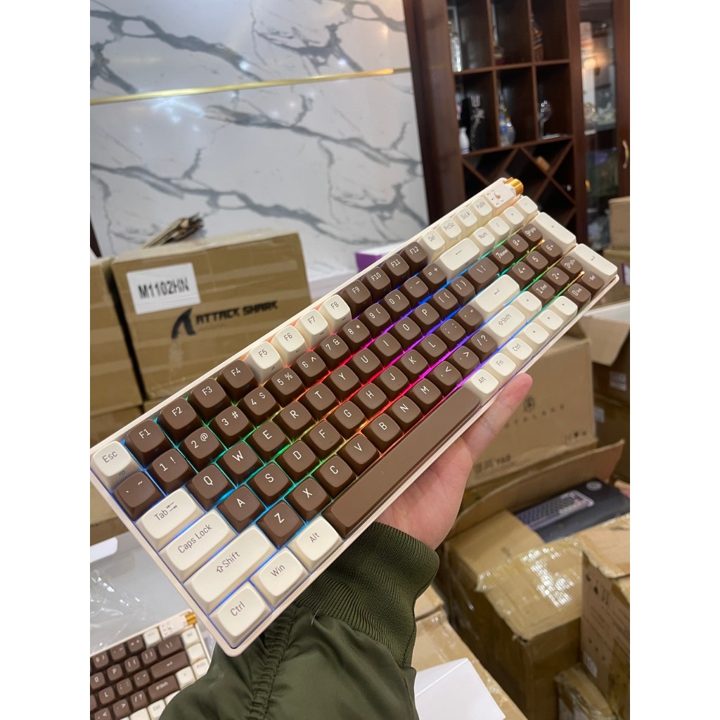 Bàn phím cơ không dây HOTSWAP Royal Axe R68, R87, R100 - LED RGB ...