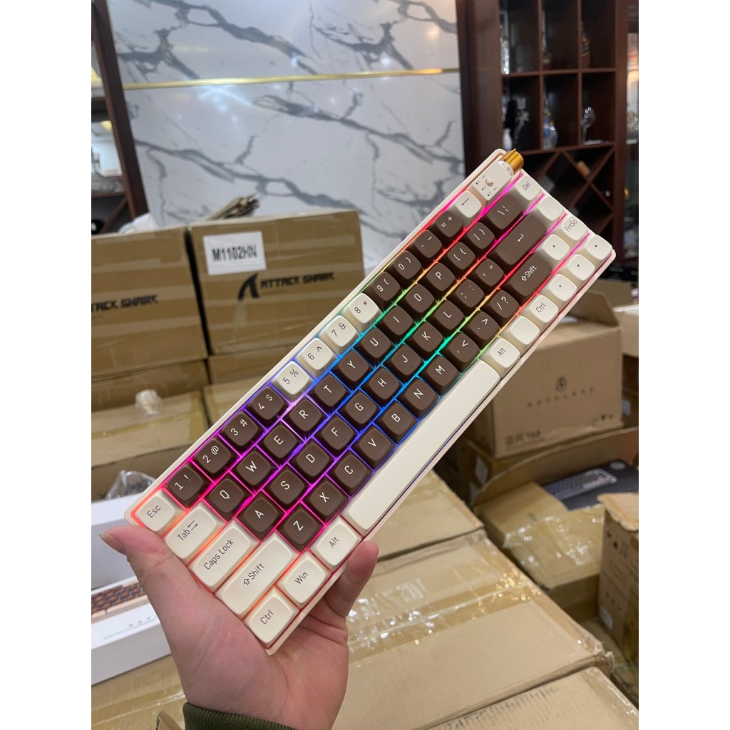 Bàn phím cơ không dây HOTSWAP Royal Axe R68, R87, R100 - LED RGB ...