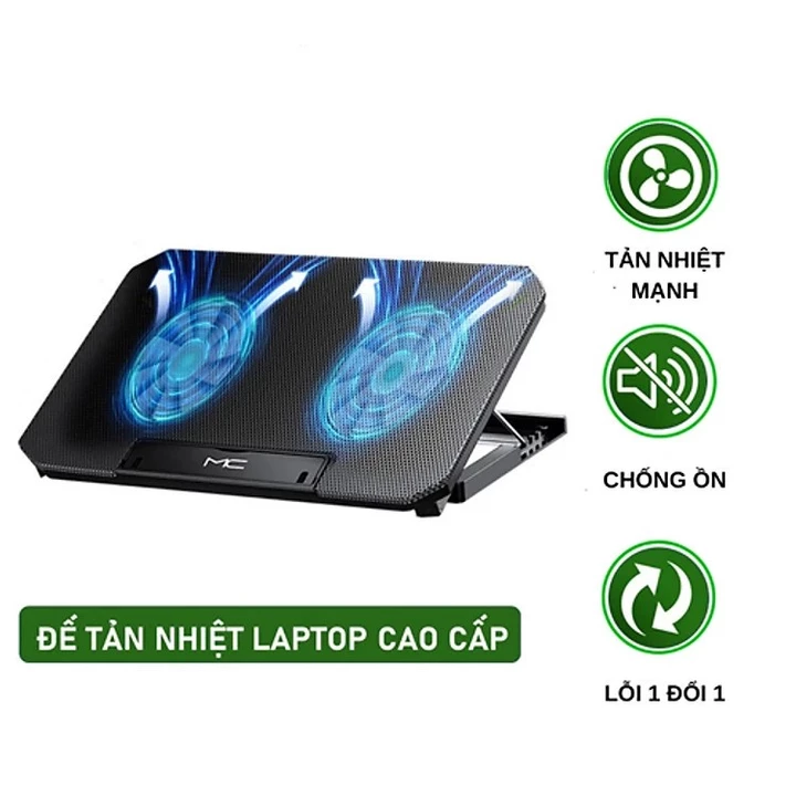 Đế Tản Nhiệt Laptop Máy Tính Bảng,Quạt Tản Nhiệt Q100 Làm Mát Nhanh Chóng,Độ Ồn Thấp Có Đèn LED