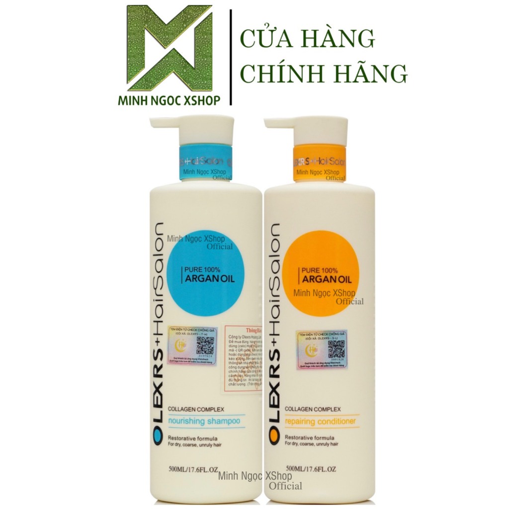 Ảnh Cặp dầu gội xả Olexrs Hair Salon 500ml - 960ml, phục hồi chống rụng kích mọc tóc 2
