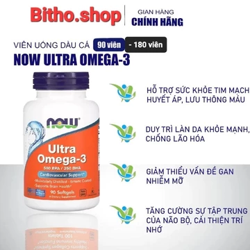 Viên bổ sung Omega-3 Now Ultra Omega-3 fish oil