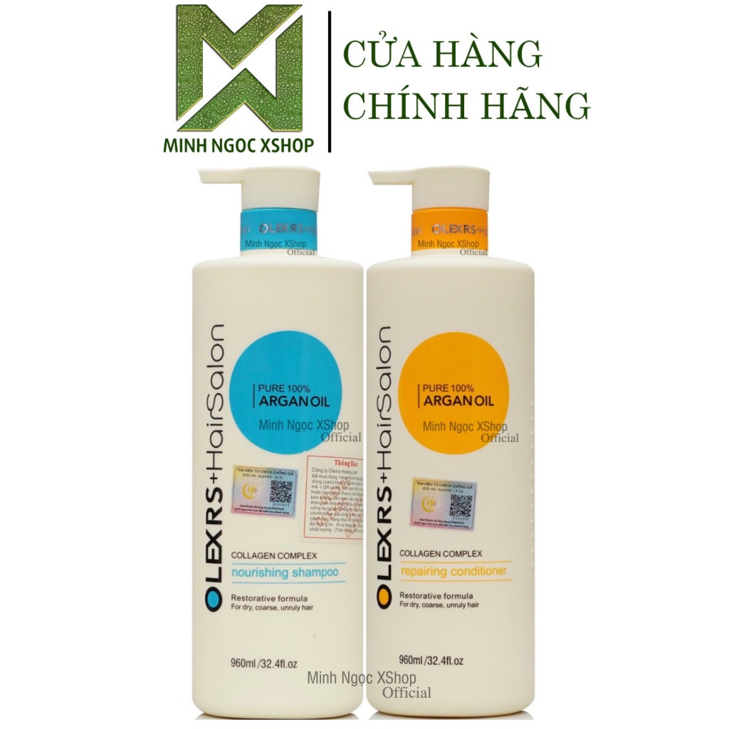Ảnh Dầu gội xả Olexrs Hair Salon 960ml, phục hồi, chống rụng kích mọc tóc 1