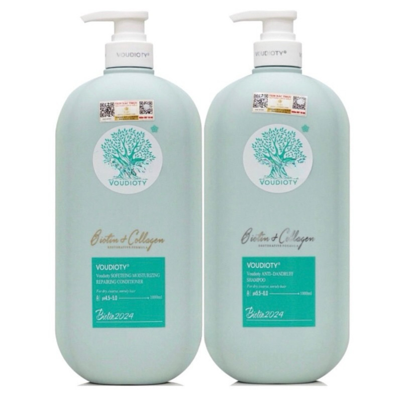 DẦU GỘI XẢ SẠCH GÀU BIOTIN COLLAGEN VOUDIOTY MỀM MƯỢT GIẢM RỤNG MỌC TÓC NEW 2024