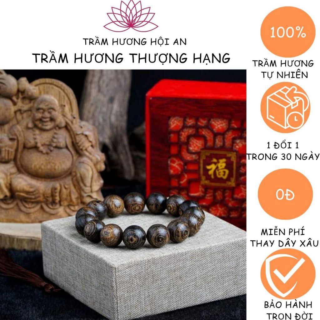 Vòng Tay Trầm Hương nam nữ size 10 ly Tròn Đơn Sánh Chìm -Tự Nhiên - Vòng vô định-  thơm vình viễn.