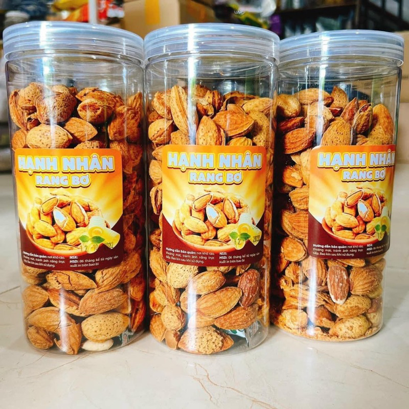 Hạnh Nhân Vỏ Rang Bơ Mỹ - hộp 400gr