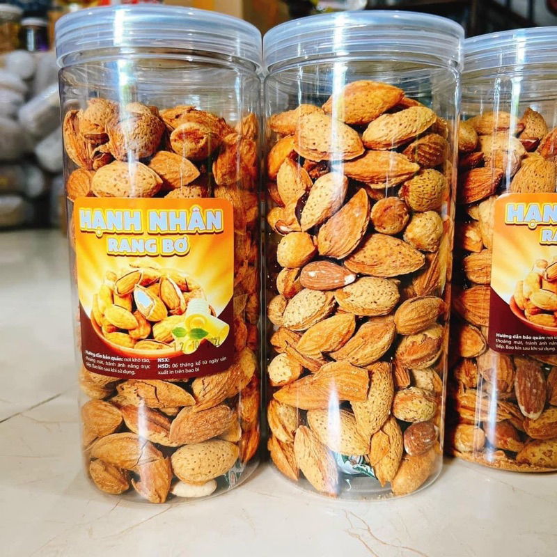 Hạnh Nhân Vỏ Rang Bơ Mỹ - hộp 400gr