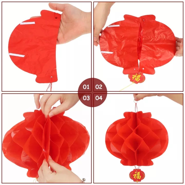 Đèn lồng đỏ mini treo trang trí Lễ Tết, rằm Trung thu