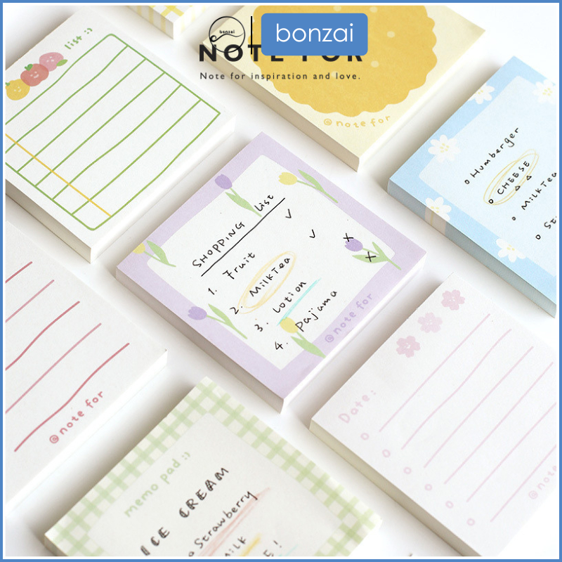 Giấy note giấy ghi chú không dính sổ tay ghi nhớ 100 miếng. | Shopee ...