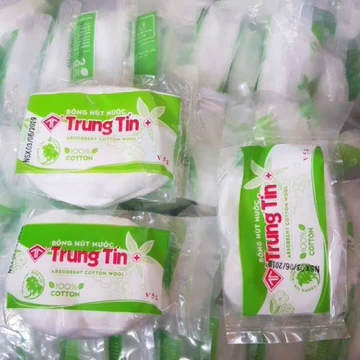 Gòn y tế Trung Tín (bông y tế 100% cotton) 5gr