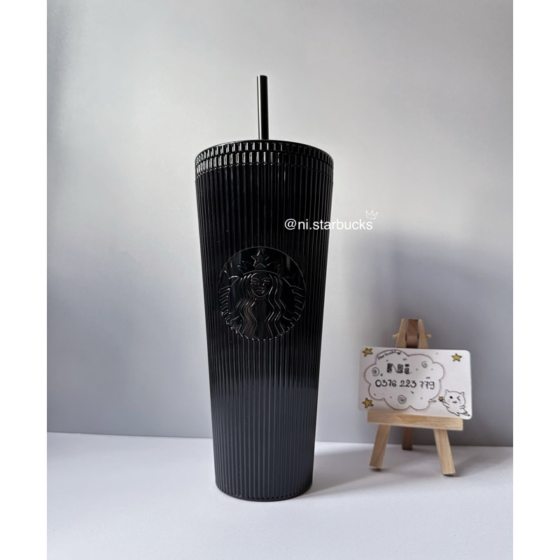 Chnh Hng] Ly Cold Cup Starbucks US 2024 Black Pleated Metallic Core  Tumbler 24oz | Shopee Vit Nam