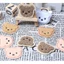 Hình trang trí handmade gấu thêu - Hình gấu dán khăn