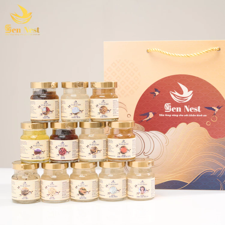 SET 12 HŨ YẾN SÀO SEN NEST chưng sẵn Khánh Hòa thượng hạng , hương vị tự nhiên tiệt trùng loại bỏ vi khuẩn