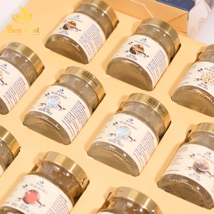 SET 12 HŨ YẾN SÀO SEN NEST chưng sẵn Khánh Hòa thượng hạng , hương vị tự nhiên tiệt trùng loại bỏ vi khuẩn
