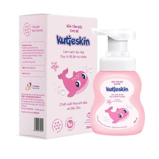Sữa tắm gội cho bé Kutieskin 200ml lưu lại hương thơm ngọt ngào,cảm giác mềm mại, thoải mái cho bé