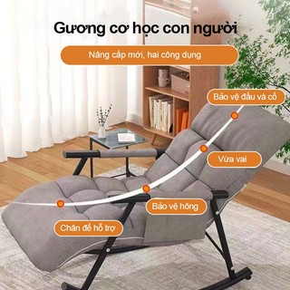 HEINO Ghế bập bênh ghế lười Nằm Thư Giãn Hiện Đại Hàng Nhập Khẩu nguyên chiếc chất liệu da dày dặn