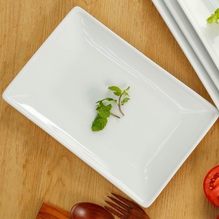 Đĩa Chữ Nhật Trắng Đựng Đựng Thực Phẩm Tiện Dụng Đẹp Mắt