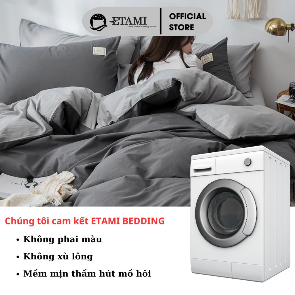 Ảnh Bộ chăn ga gối cotton tici Notag ETAMI mẫu mới decor phòng ngủ vintage đủ mọi cỡ nệm(chưa kèm ruột) 4