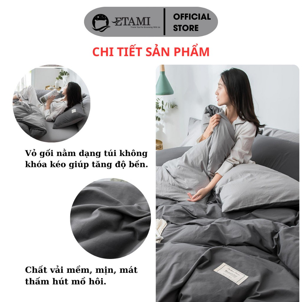 Ảnh Bộ Chăn Ga Gối Cotton Tici ETAMI Bedding Drap Giường Đủ Kích Thước ( Không Kèm Ruột ) 3